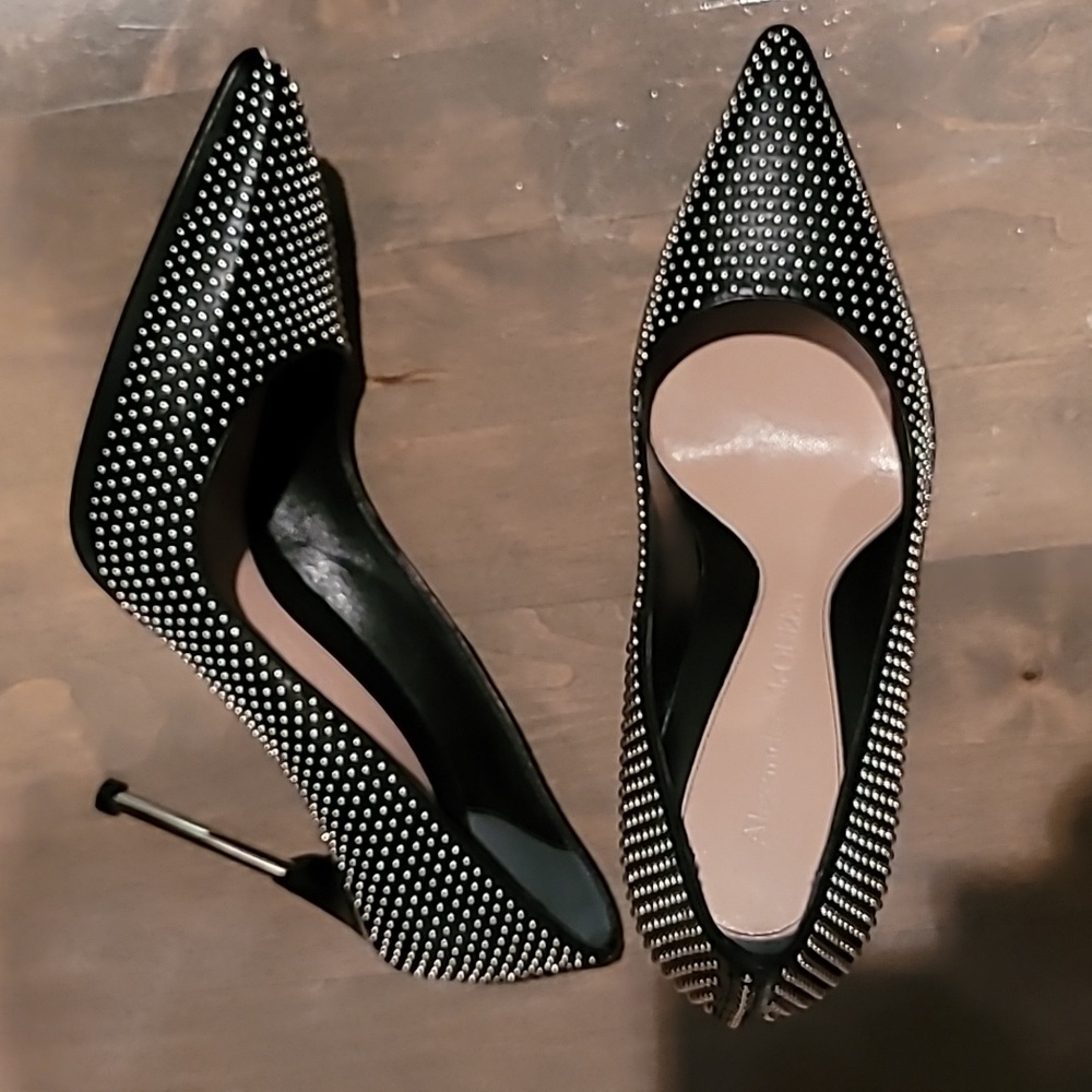 Alexander McQueen Black Heels 👠 Size 39.5 - Picture 1 of 9